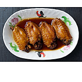   Asian Cuisine, Soy Sauce, Chicken Wings