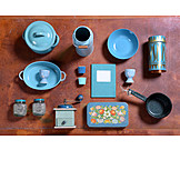   Blau, Sammlung, Küchenutensilien