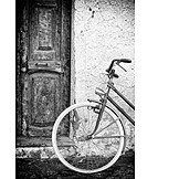   Black And White, Bicycle, Monochrome