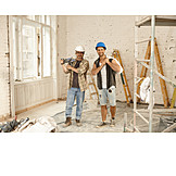   Teamwork, Construction Site, Friends, Remodeling