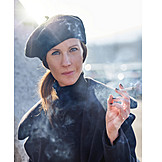   Smoking, Portrait, Fashion