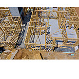   Building Construction, Construction Site, Wooden Construction