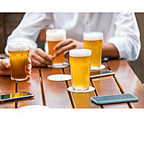   Beer Garden, Meeting, Smart Phone