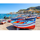   Strand, Fischerboot, Palermo