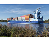   Logistik, Frachtschiff, Containerschiff