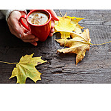   Autumn, Coffee Cup, Heating, Autumn Leaf