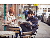   Couple, Winter, Cafe