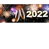   Champagner, Neujahr, 2022