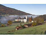   Autumn, Fog, Höglwörth Monastery