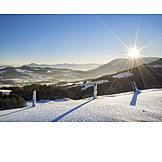  Winter, Sunbeams, Berchtesgadener Land