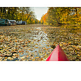   Autumn, River, Excursion, Canoe