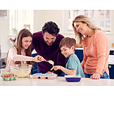   Parent, Happy, Kitchen, Baking, Family, Children