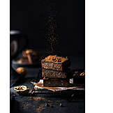   Hot chocolate, Sprinkle, Piece of cake, Brownie