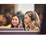   Headset, Call Center, Kundenberaterin