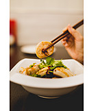   Asian Cuisine, Chopsticks, Lunch