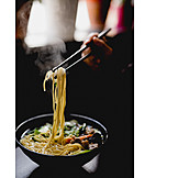   Eating, Steam, Noodle Soup, Ramen