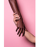   Weiß, Verbindung, Schwarz, Hände, Berühren, Person Of Color