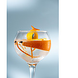   Cocktail, Orangenschale, Gin Tonic