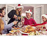  Home, Alcohol, Wine, Family, Feast, Christmas Dinner