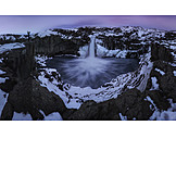   Wasserfall, Fels, Island, Eislandschaft