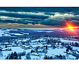   Sunset, Winter, Neuschönau