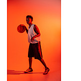   Playing, Basketball, Basketballer