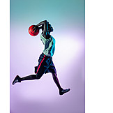   Sportlerin, Basketball, Luftsprung, Dunking