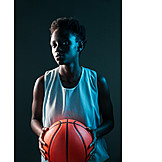   Portrait, Basketball, Basketballer