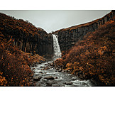   Wasserfall, Herbststimmung, Svartifoss