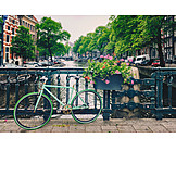   Bicycle, Gracht, Amsterdam