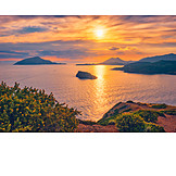   Sunset, Aegean Sea, Aegean Sea