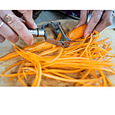   Carrot, Preparation, Julienning