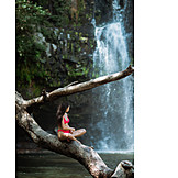   Waterfall, Vacation, Costa rica