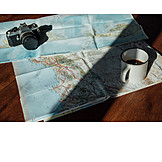   Landkarte, Route, Planung, Verreisen