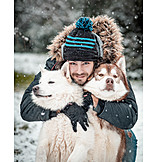   Dog, Portrait, Animal love, Siberian husky