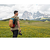   Dolomites, Hiker, Landscape Photography