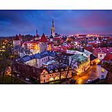   Blaue stunde, Tallinn, Olaikirche