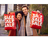   Couple, Shopping, Bargain, Sale