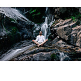   Wasserfall, Harmonie, Yoga, Meditieren