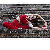   Young Woman, Yoga, Stretching