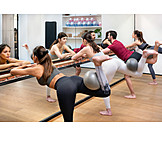  Ball, Workout, Ballettstange, Hip Extension