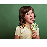   Candy, Childhood, Lollipop, Sticking Out Tongue