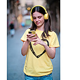   Young Woman, Mobile Communication, Urban, Smart Phone