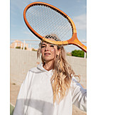   Junge Frau, Sommer, Tennis, Porträt