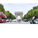   Road Traffic, Arc De Triomphe, City Traffic, Champs Elysees