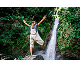   Waterfall, Freedom, Nature