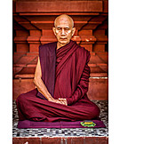  Buddhismus, Gebet, Mönch, Meditieren, Shwedagon Pagoda