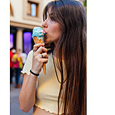   Young Woman, Ice Cream