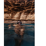   Young Woman, Diving, Vacation