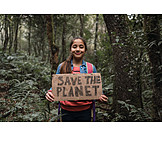   Naturschutz, Umweltschützerin, Save The Planet